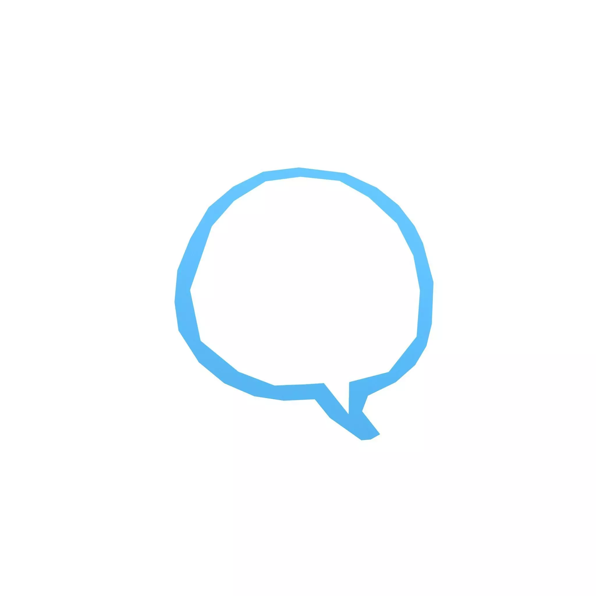 Speech Balloon v9 005 Low-poly 3D model_0