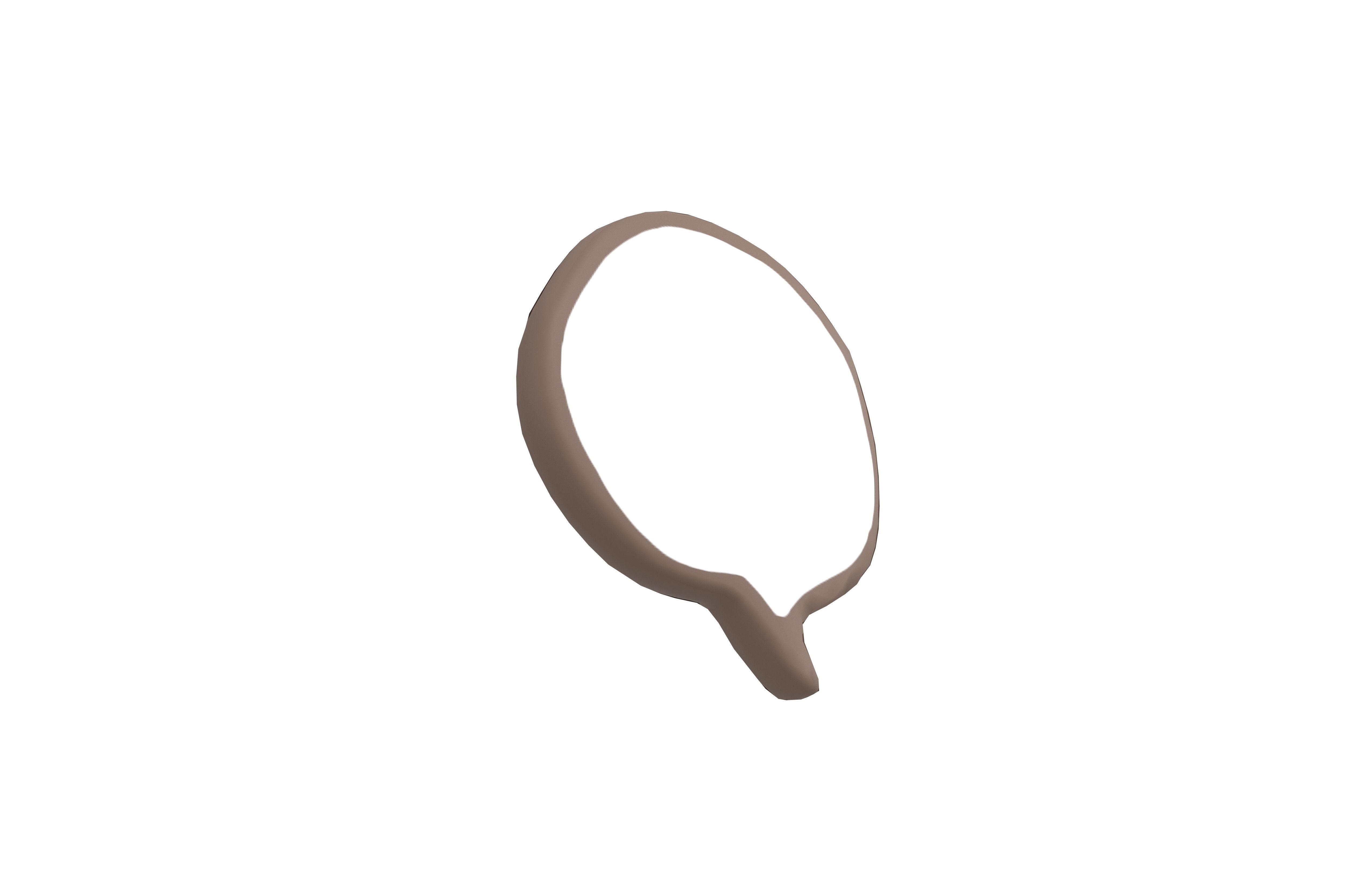 Speech Balloon v10 003 Low-poly 3D model_1