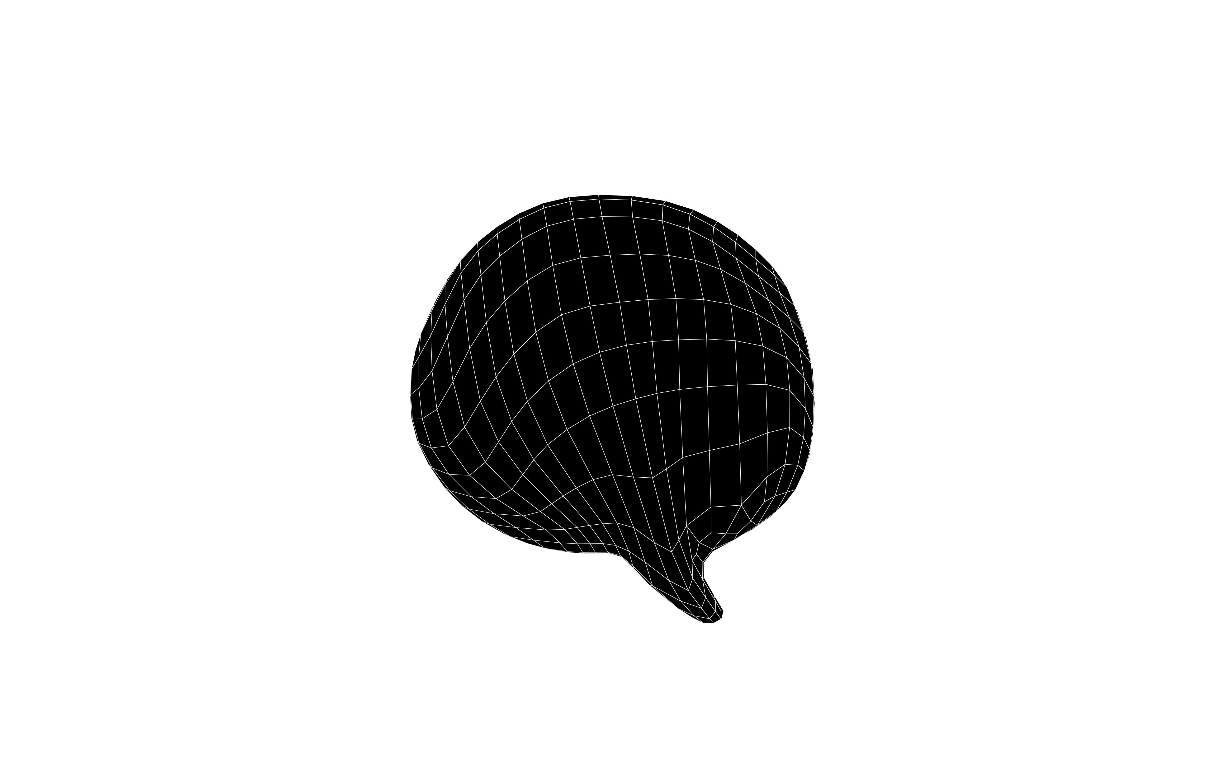 Speech Balloon v10 003 Low-poly 3D model_5