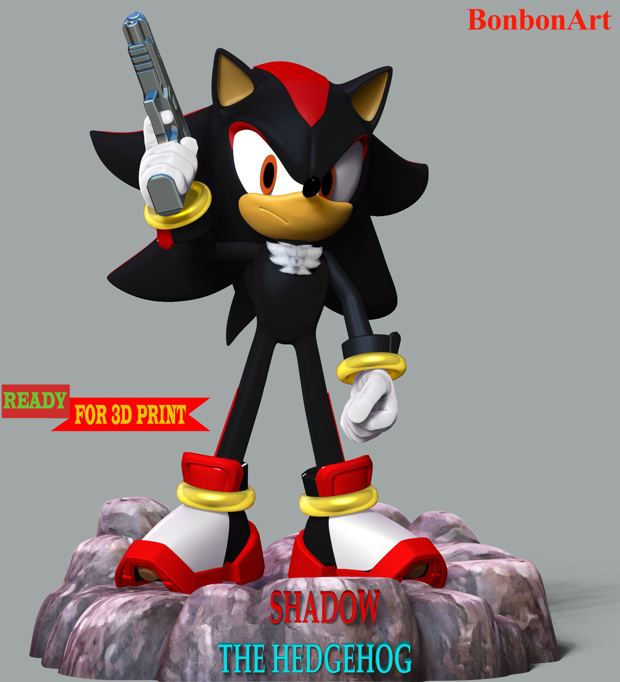 Shadow - Sonic The Hedgehog 3D print model_2