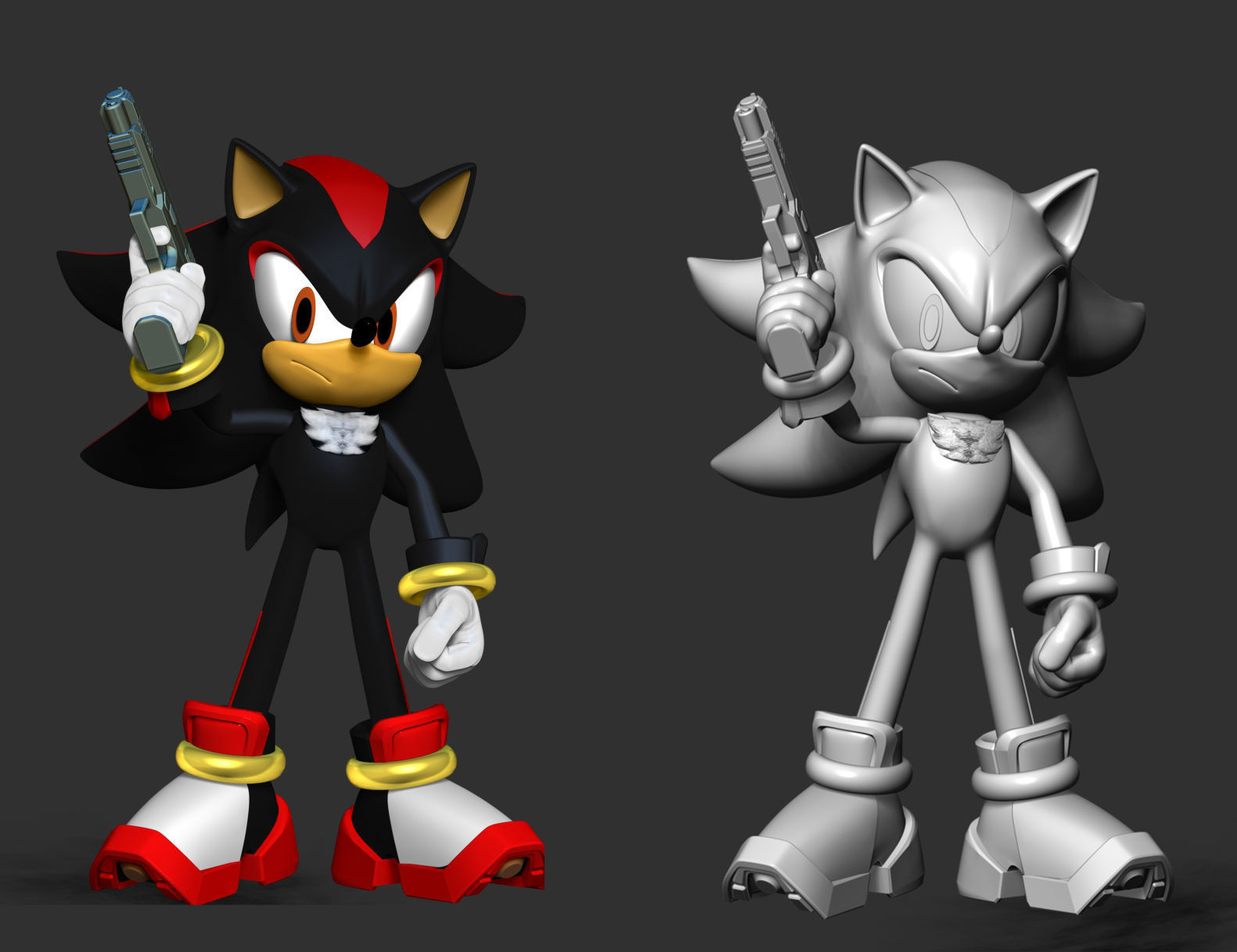Shadow - Sonic The Hedgehog 3D print model_5