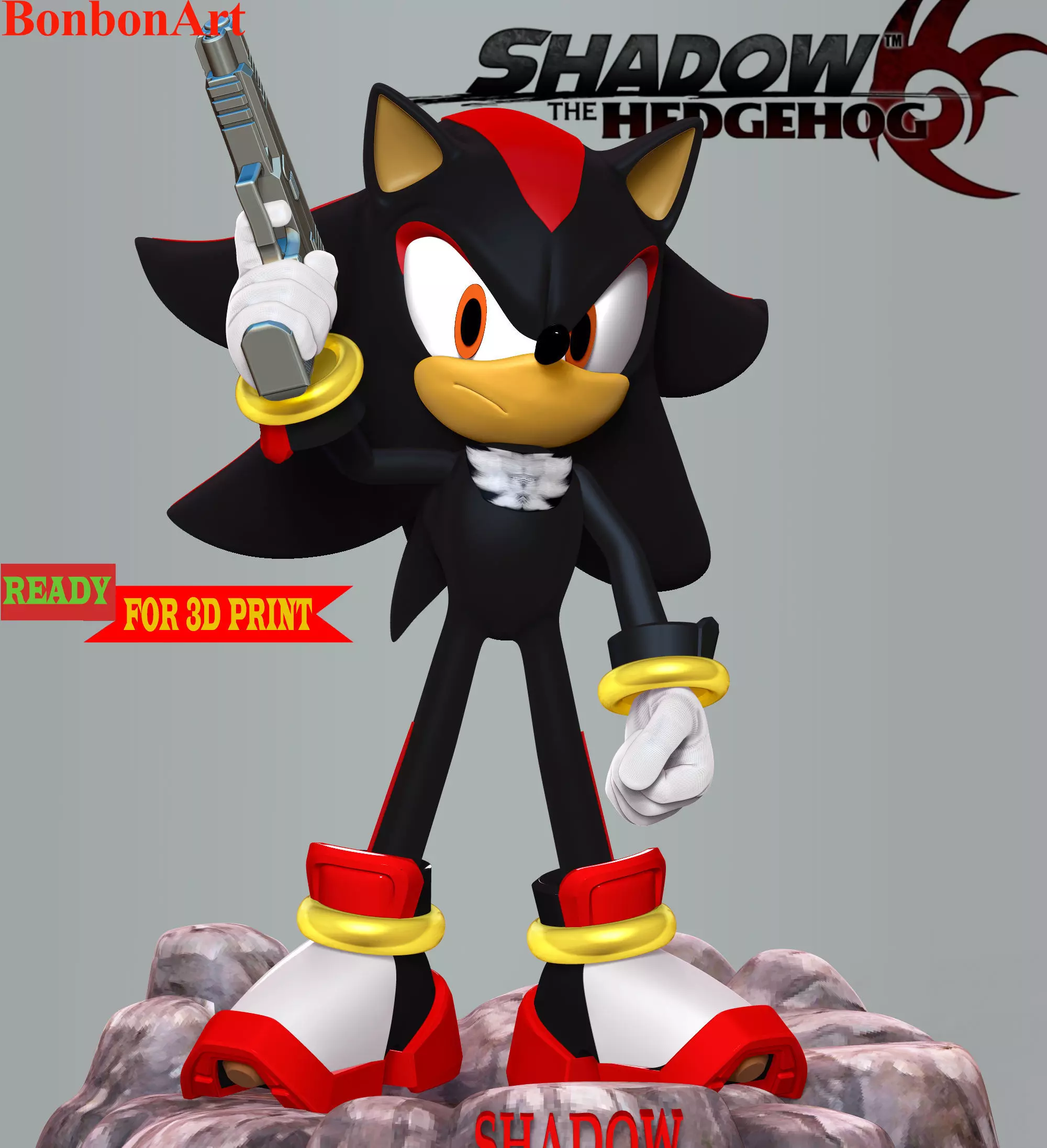 Shadow - Sonic The Hedgehog 3D print model_0