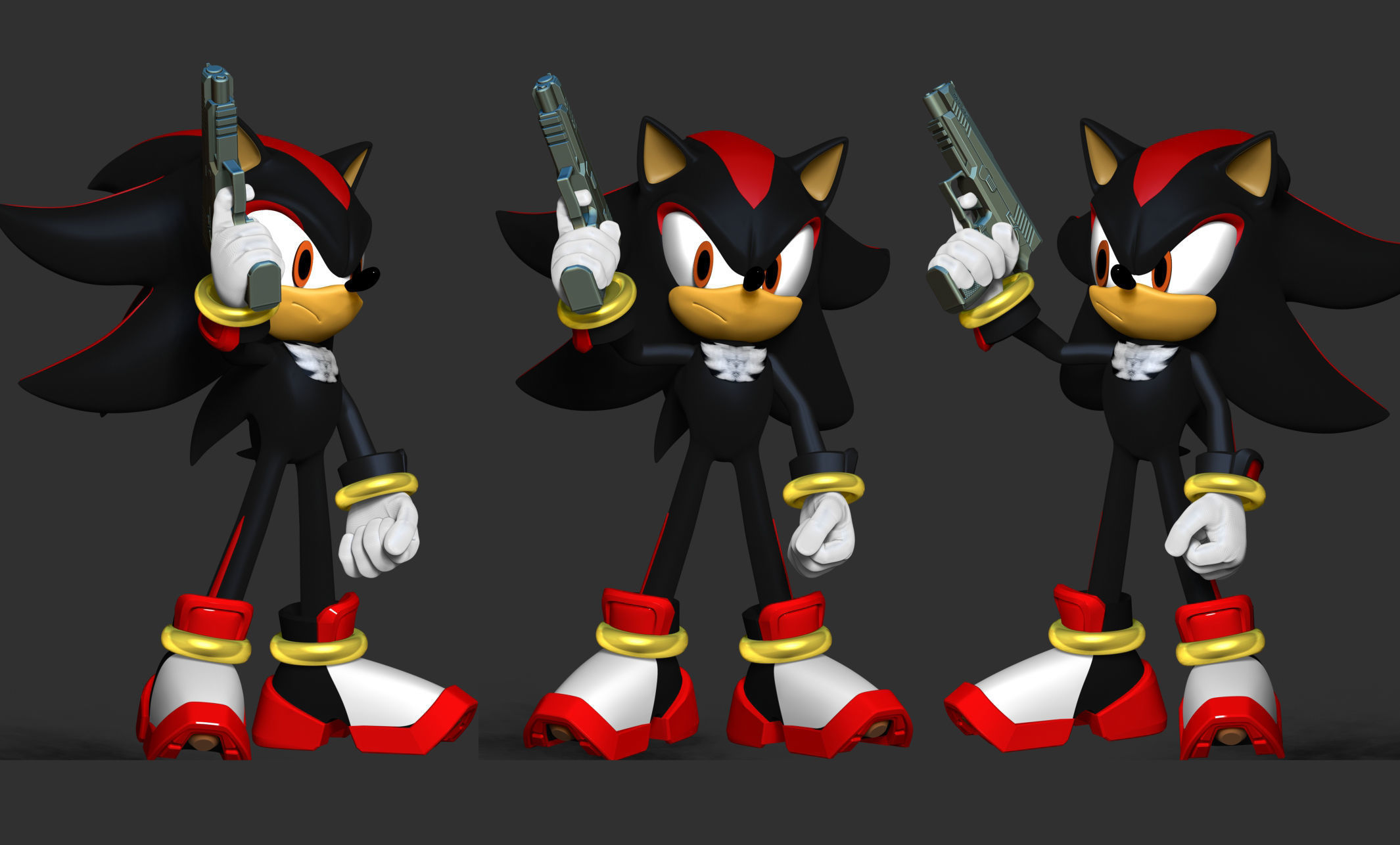 Shadow - Sonic The Hedgehog 3D print model_4