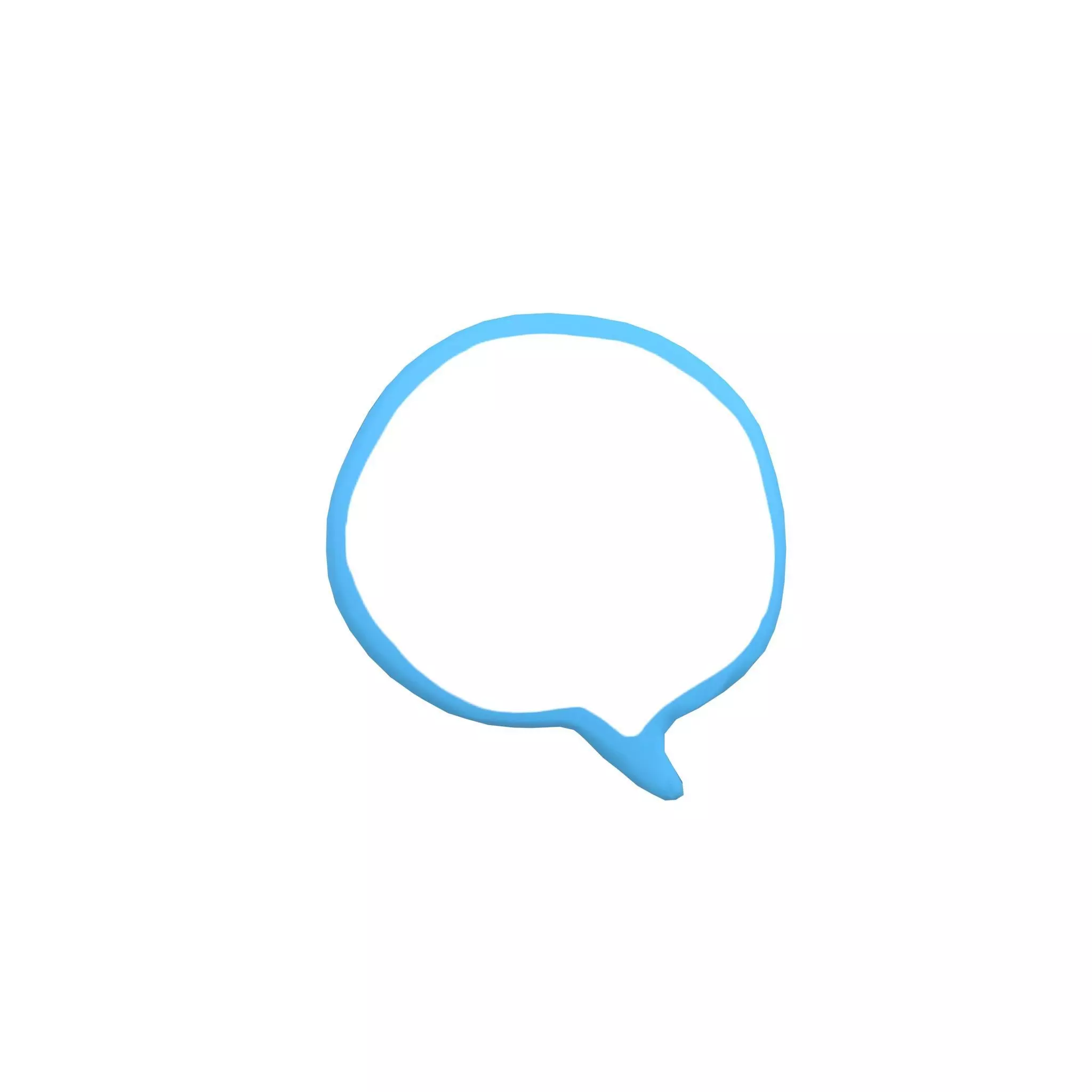 Speech Balloon v10 005 Low-poly 3D model_0