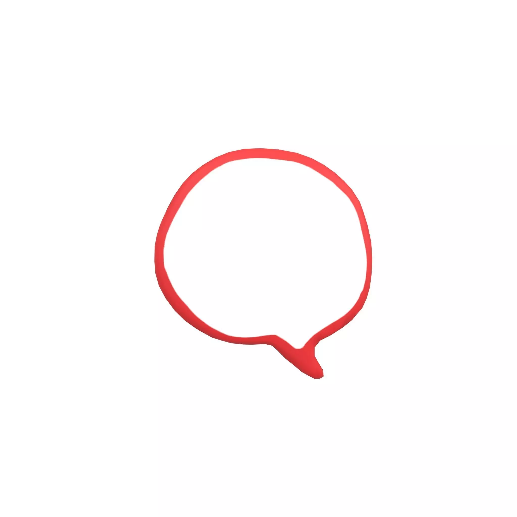 Speech Balloon v10 006 Low-poly 3D model_0