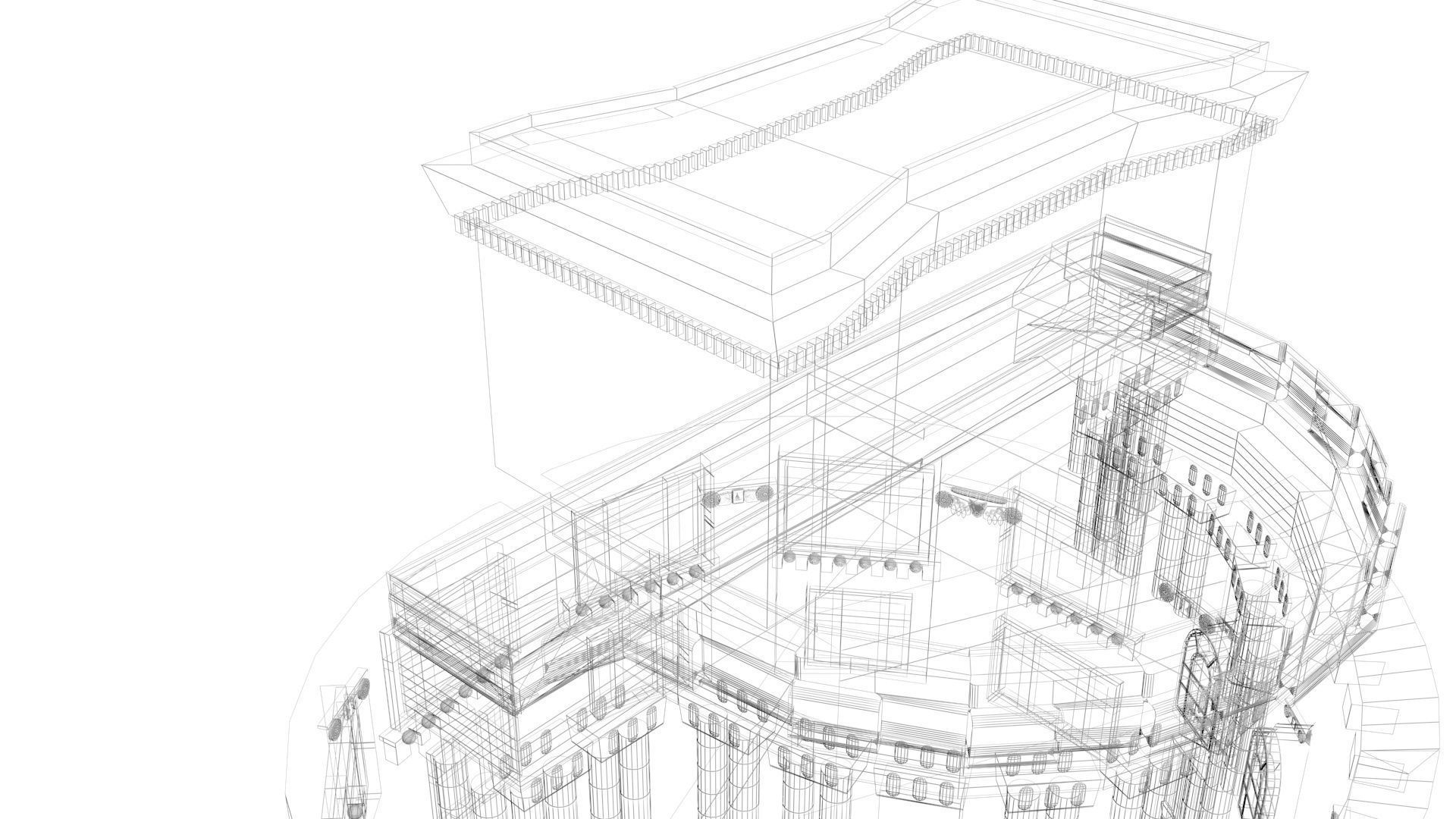 Yerevan Opera House 3D model_11