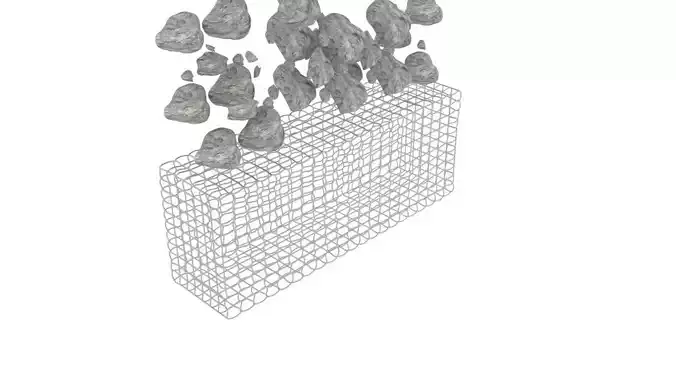 Gabion Wall 3D model