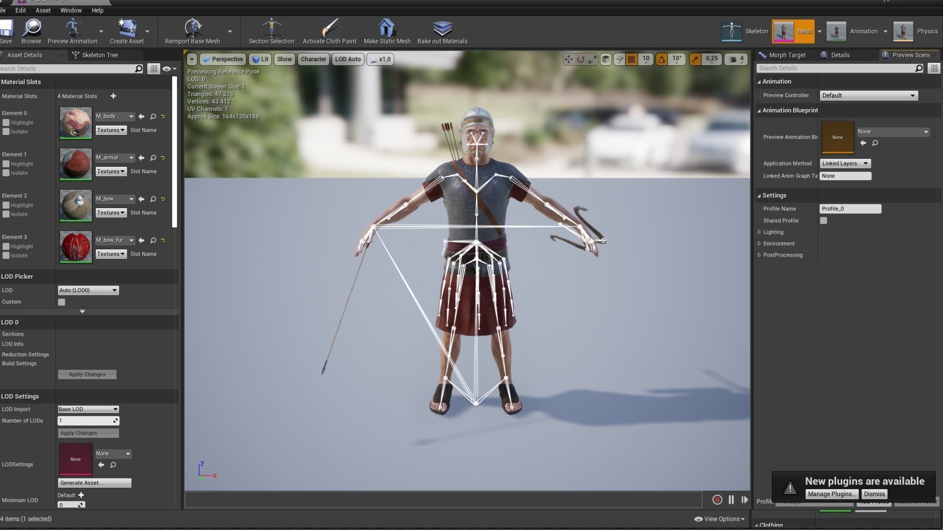 Roman Archer Low-poly 3D model_12