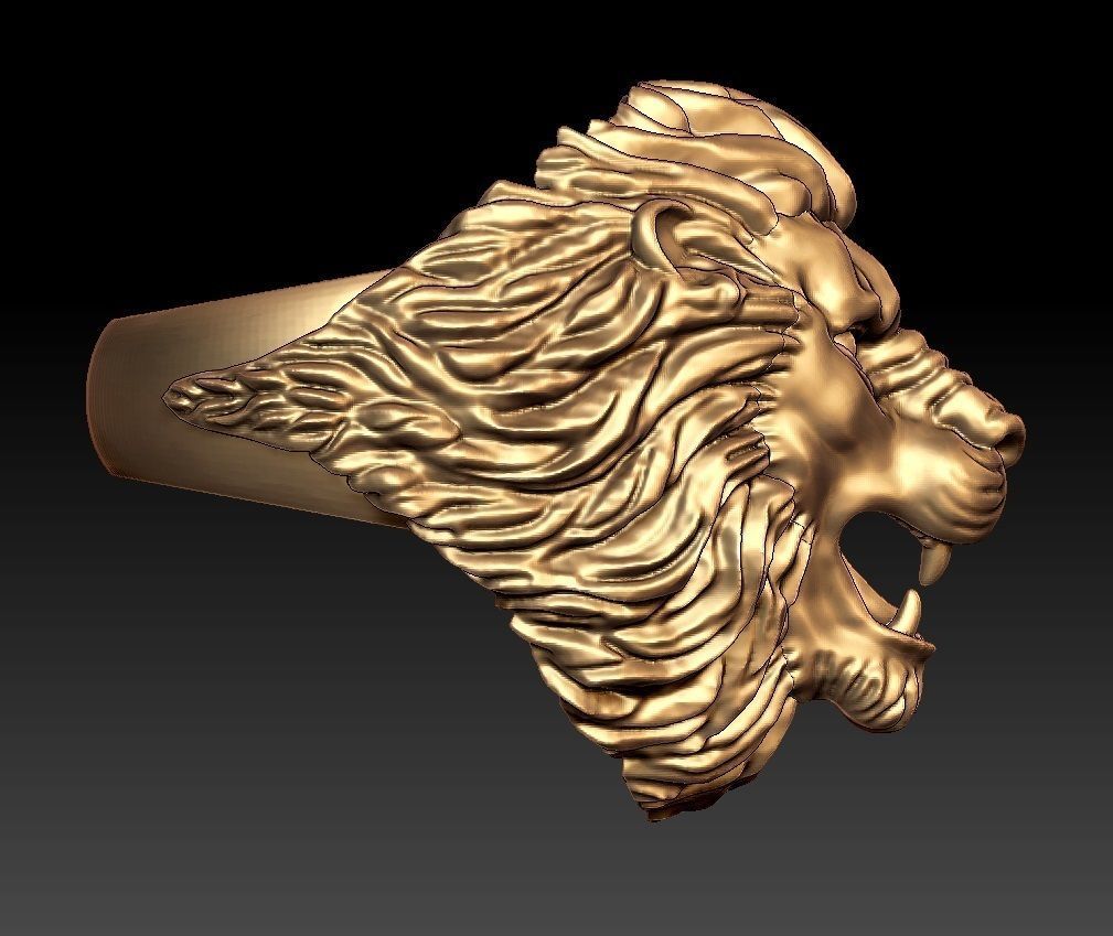 LION RING 3D print model_4