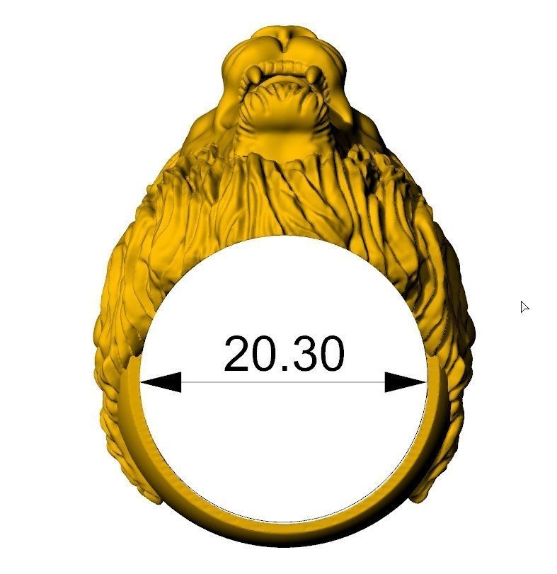LION RING 3D print model_1
