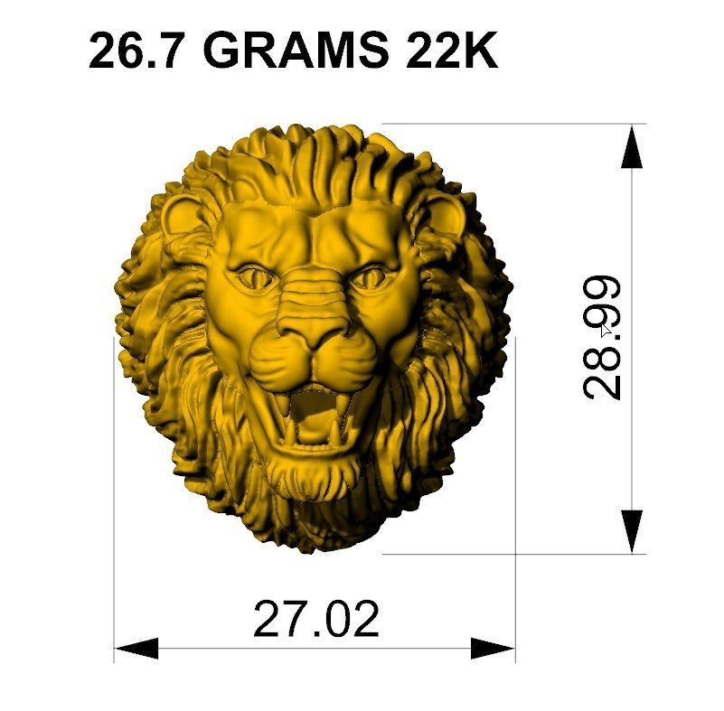 LION RING 3D print model_9