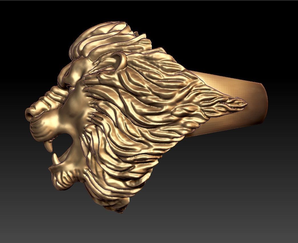 LION RING 3D print model_2