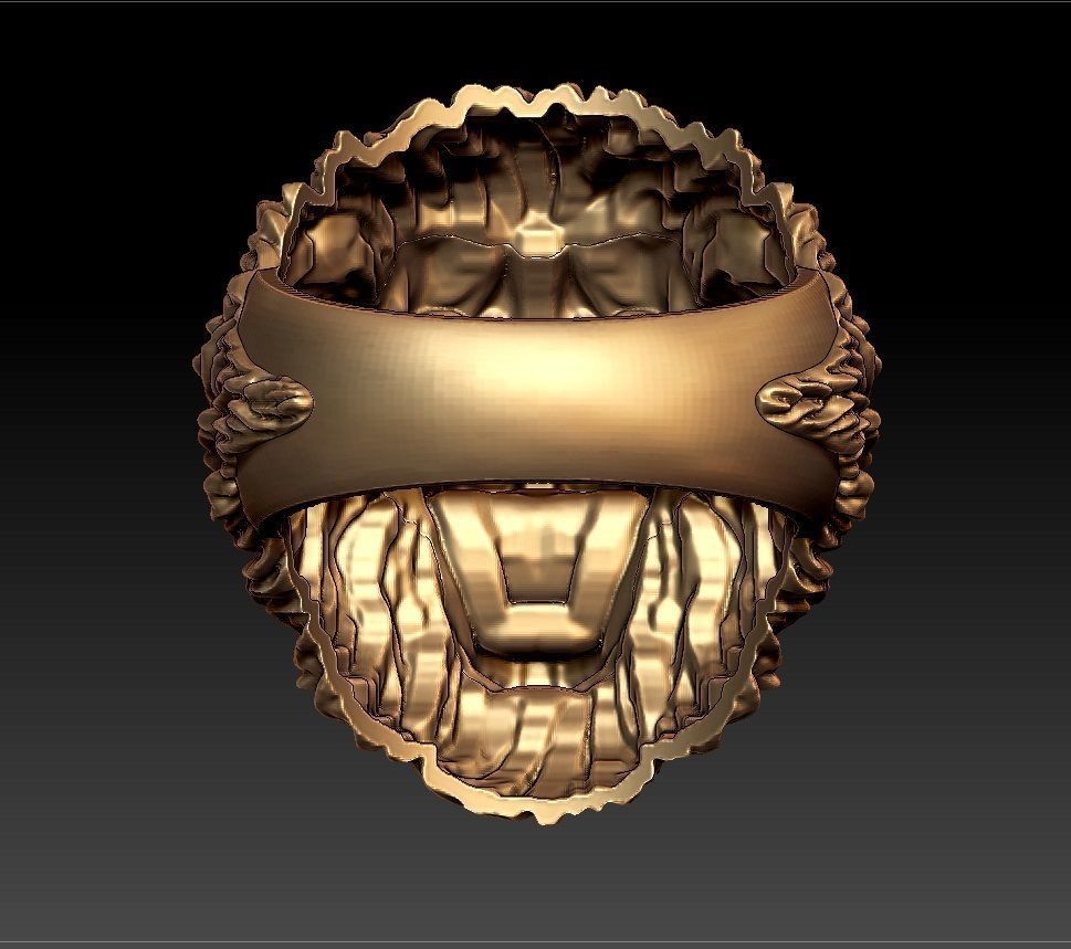 LION RING 3D print model_3