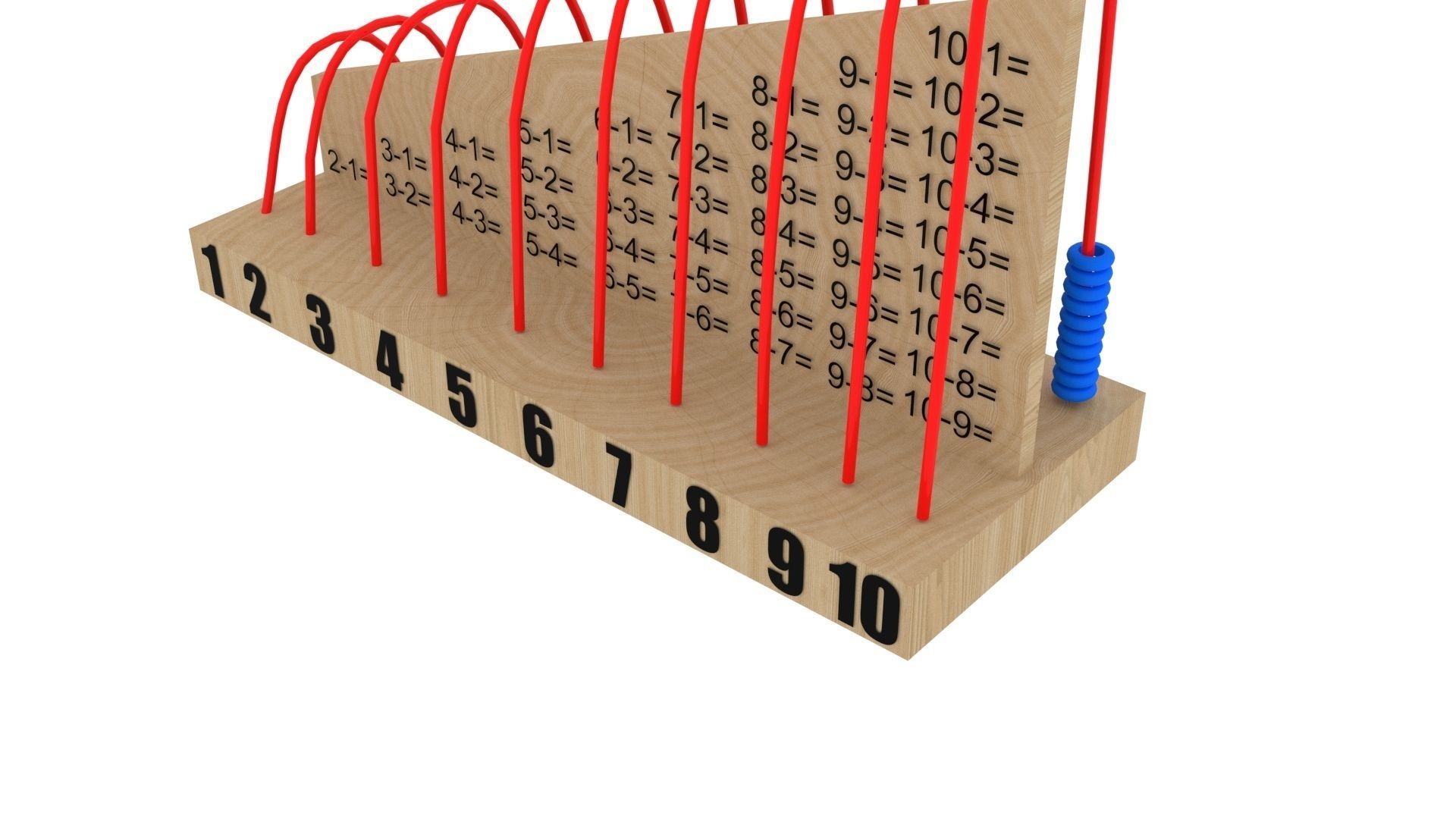 Wooden Abacus 3D model_5