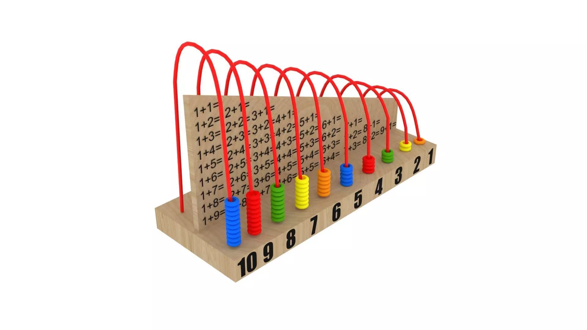 Wooden Abacus 3D model_0