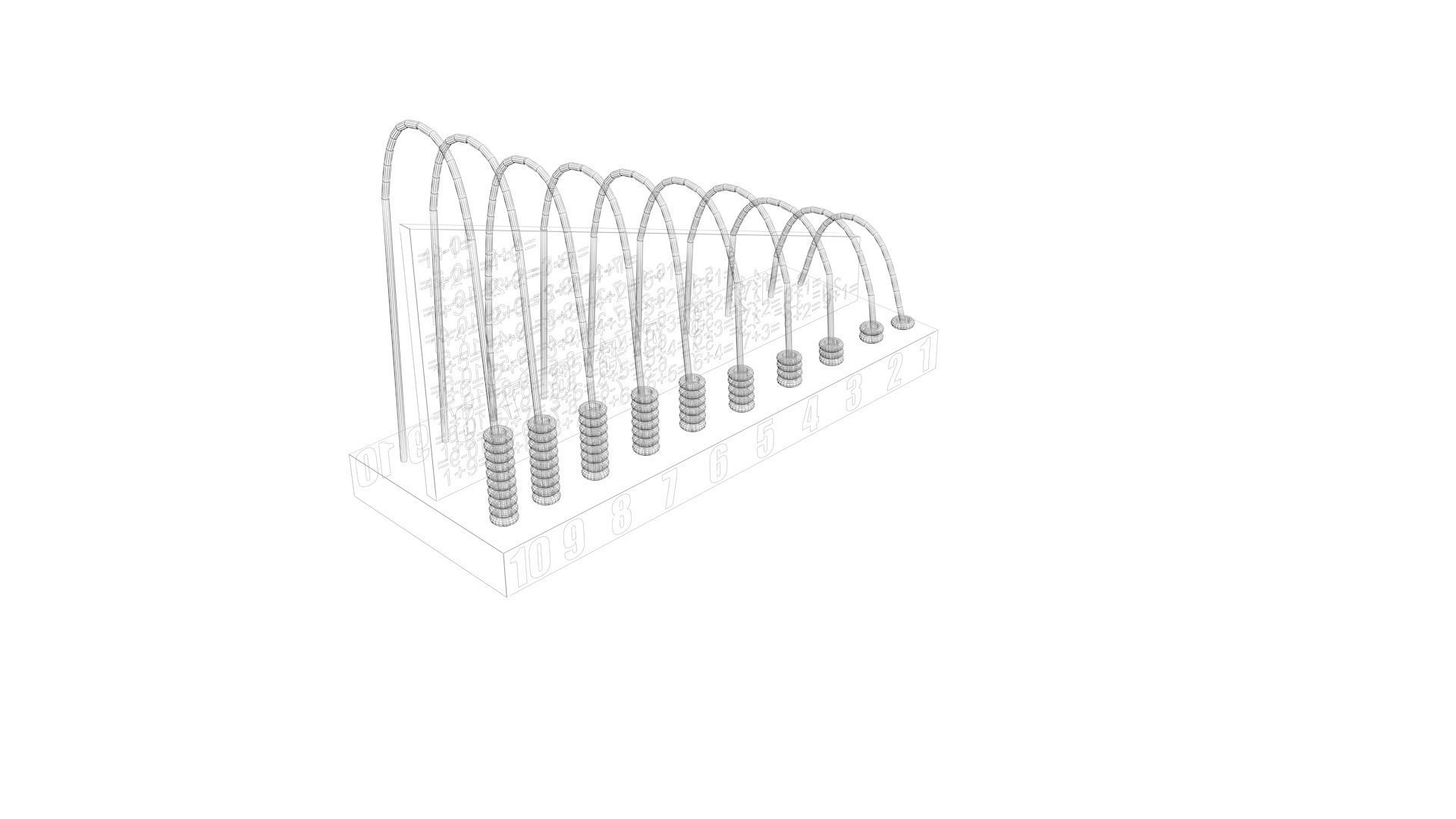 Wooden Abacus 3D model_7