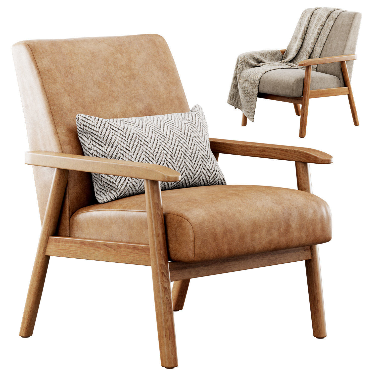 Diksha Armchair By Corrigan Studio 3D model_1