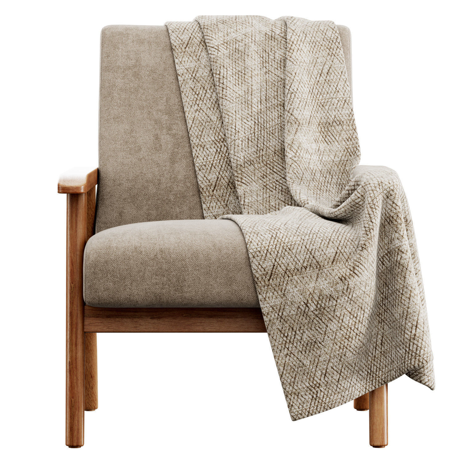 Diksha Armchair By Corrigan Studio 3D model_4