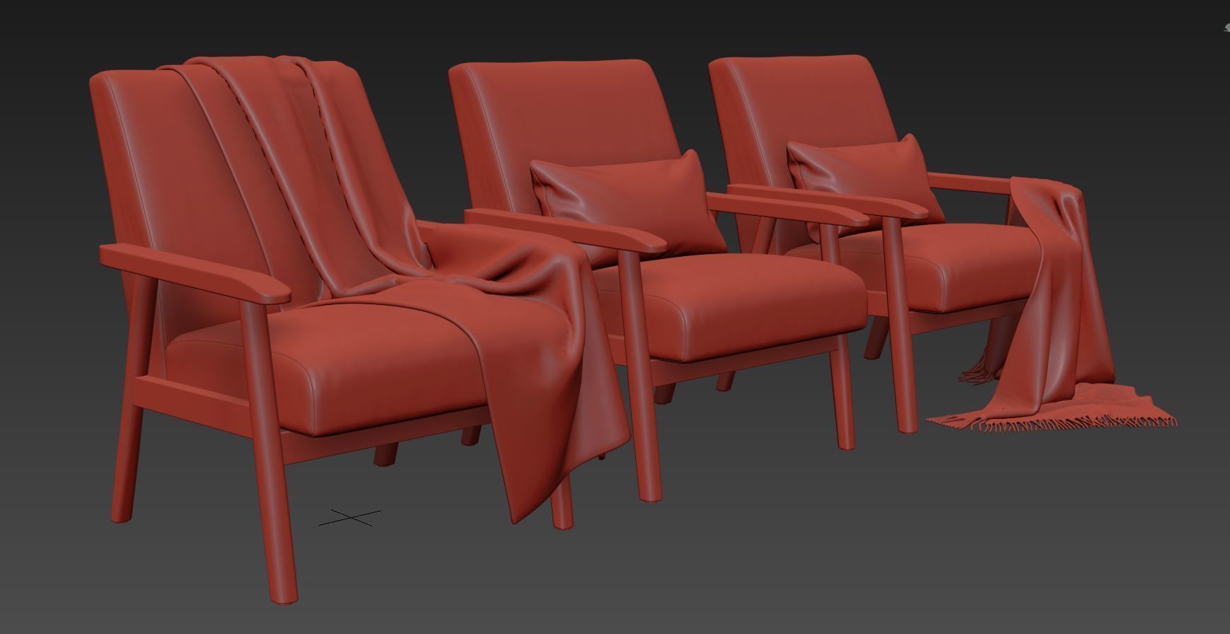 Diksha Armchair By Corrigan Studio 3D model_8