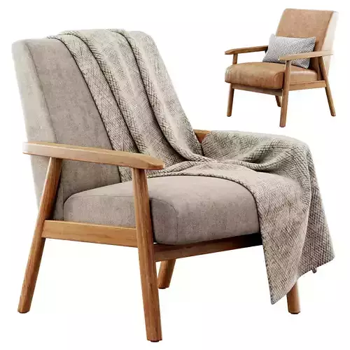 Diksha Armchair By Corrigan Studio 3D model