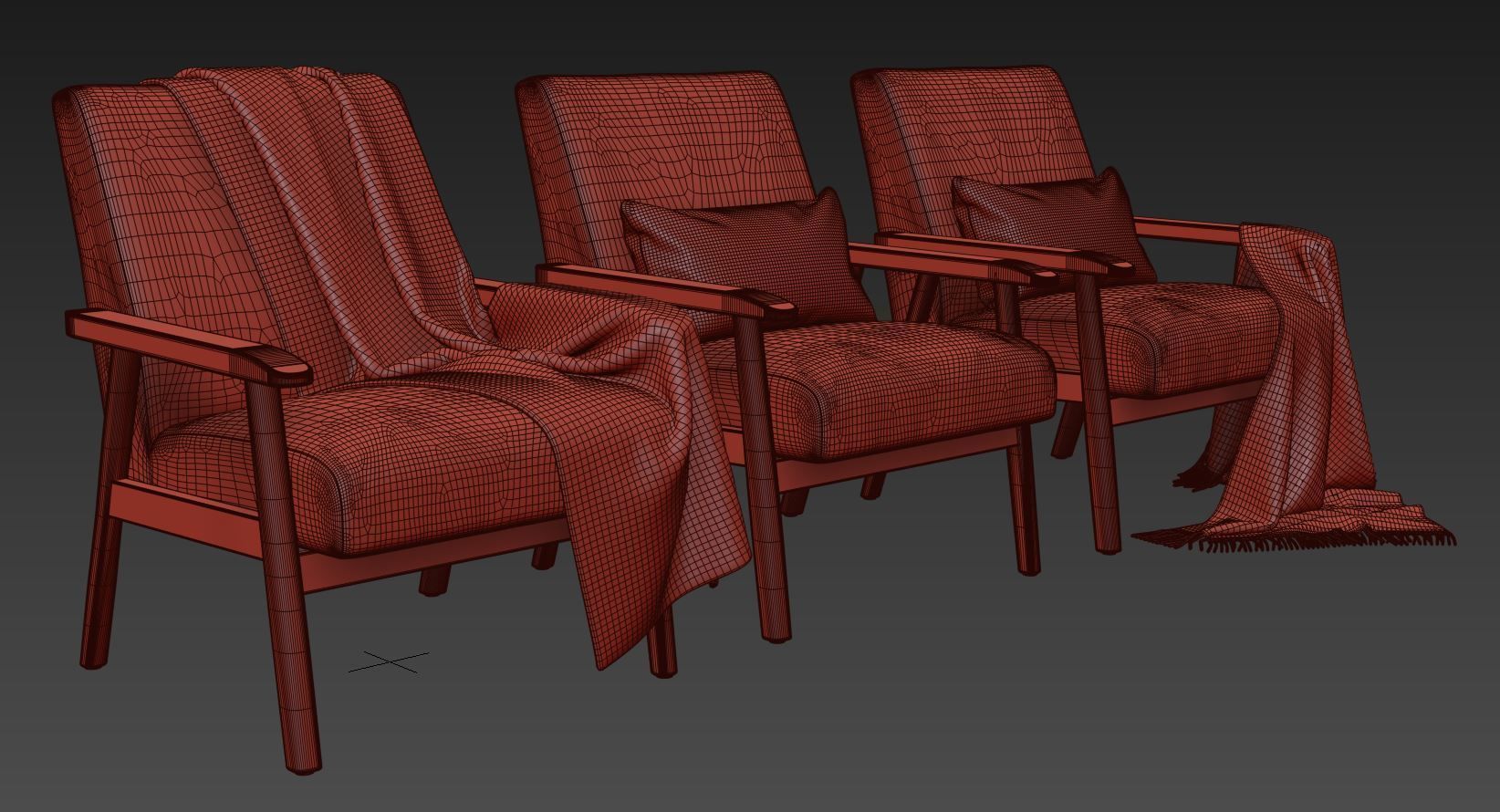 Diksha Armchair By Corrigan Studio 3D model_9