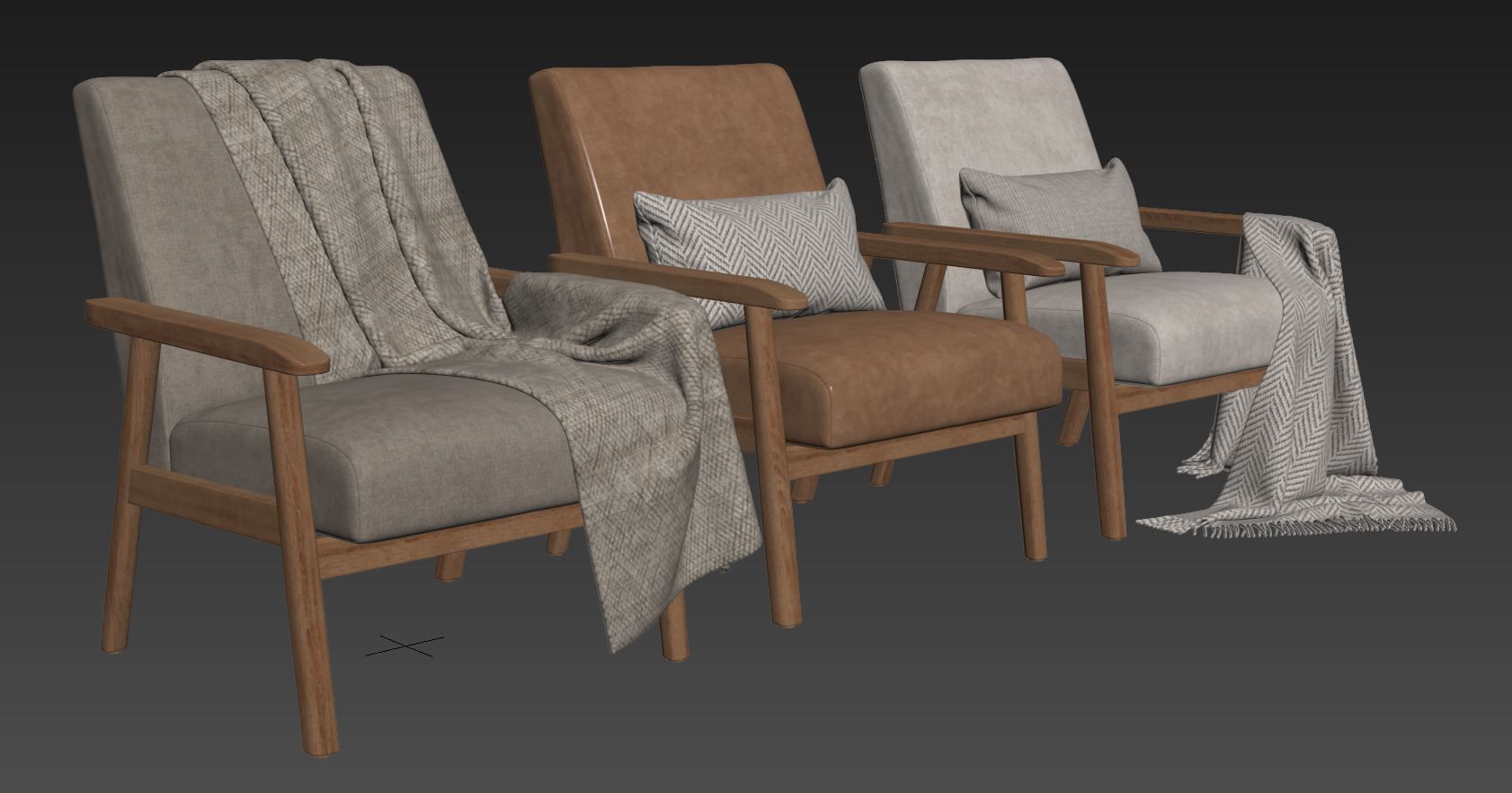 Diksha Armchair By Corrigan Studio 3D model_7