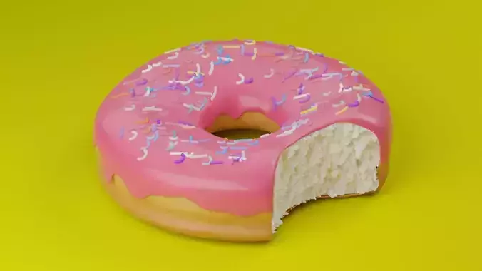 Donut take a bite 3D model