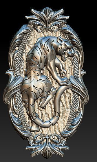 panter pendant 3D model_1