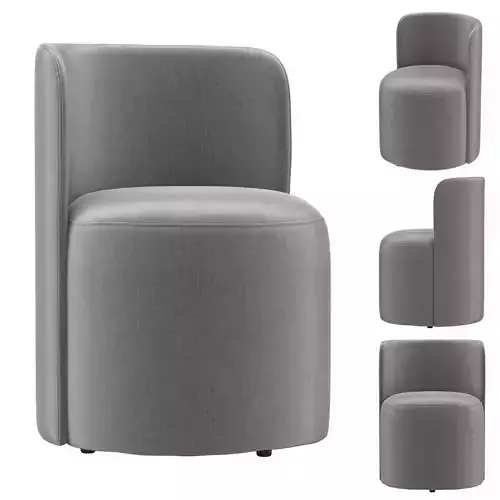 REYNAUX CURVE FABRIC DINING CHAIR