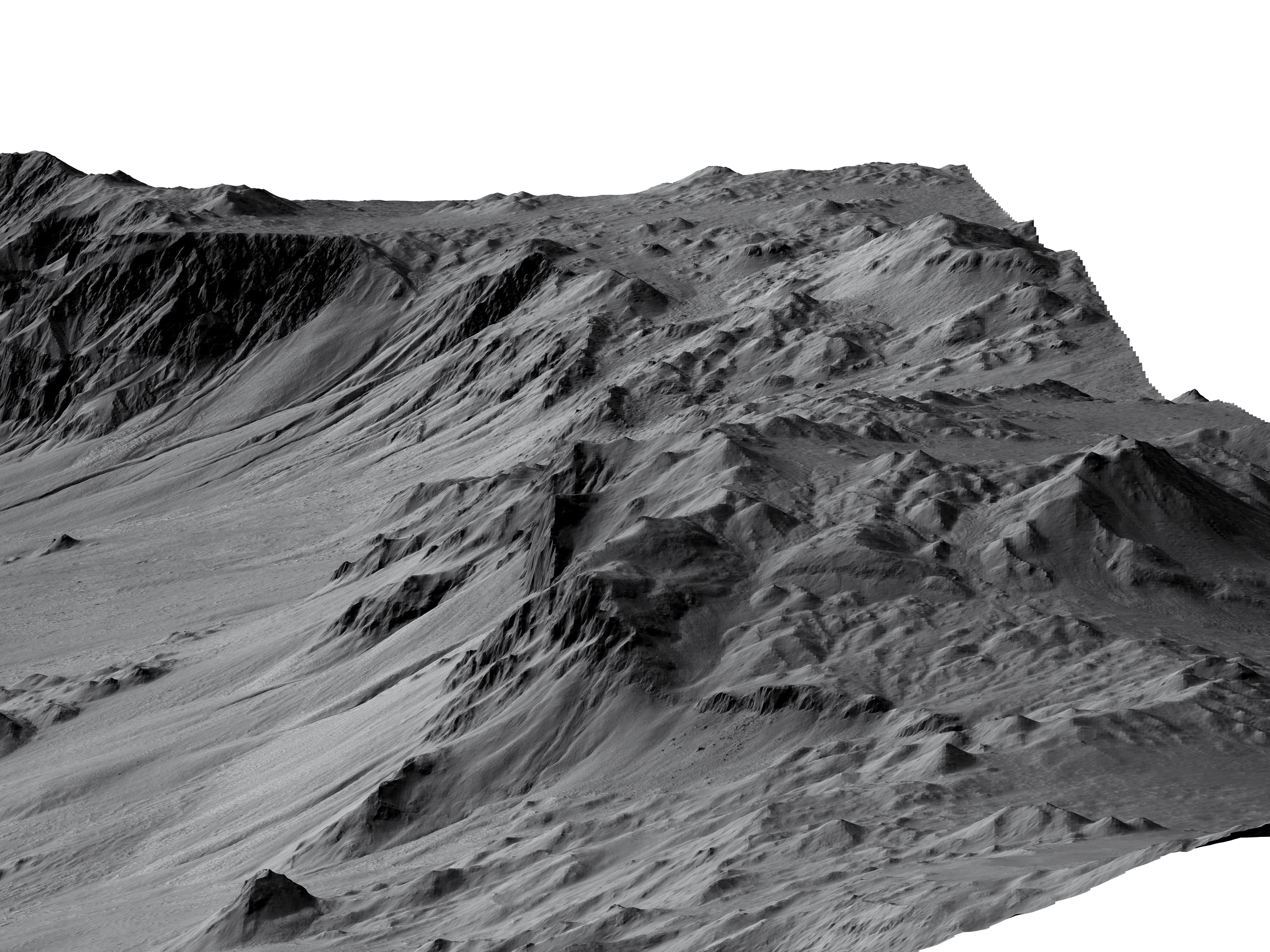 MARS VR - Light-Toned Gully Deposits in Hale Crater 3D model_1