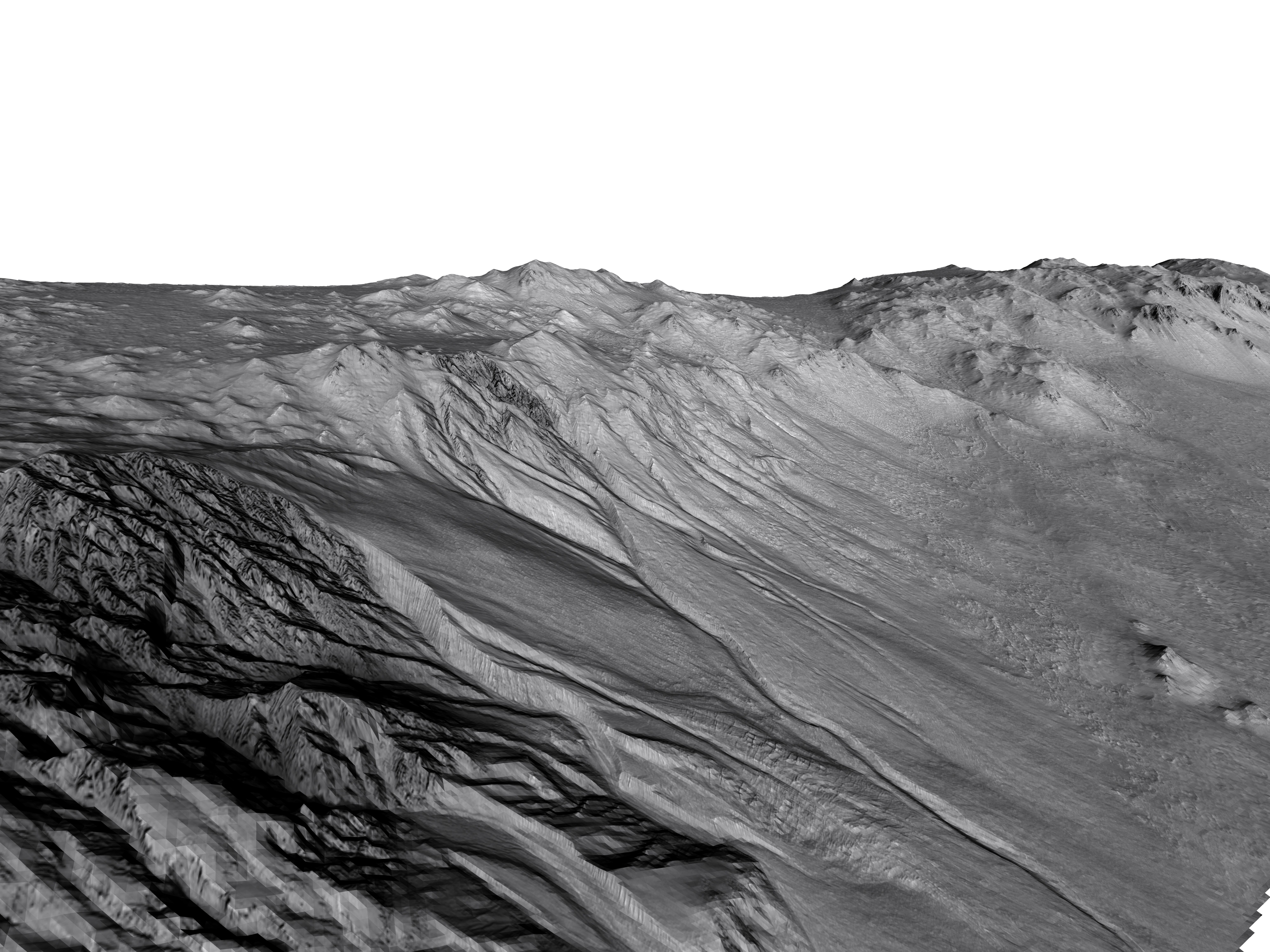 MARS VR - Light-Toned Gully Deposits in Hale Crater 3D model_3