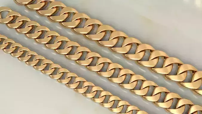 Edge Cuban Link Chain Size Pack 3D print model