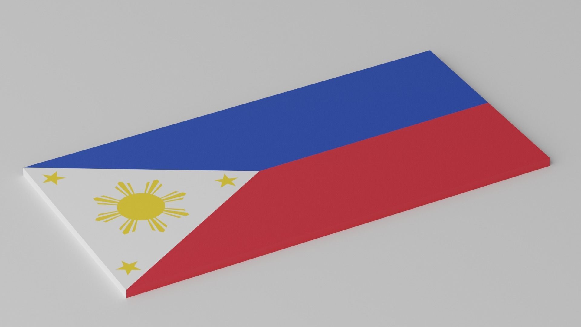 Philippines Flag Low-poly 3D model_10