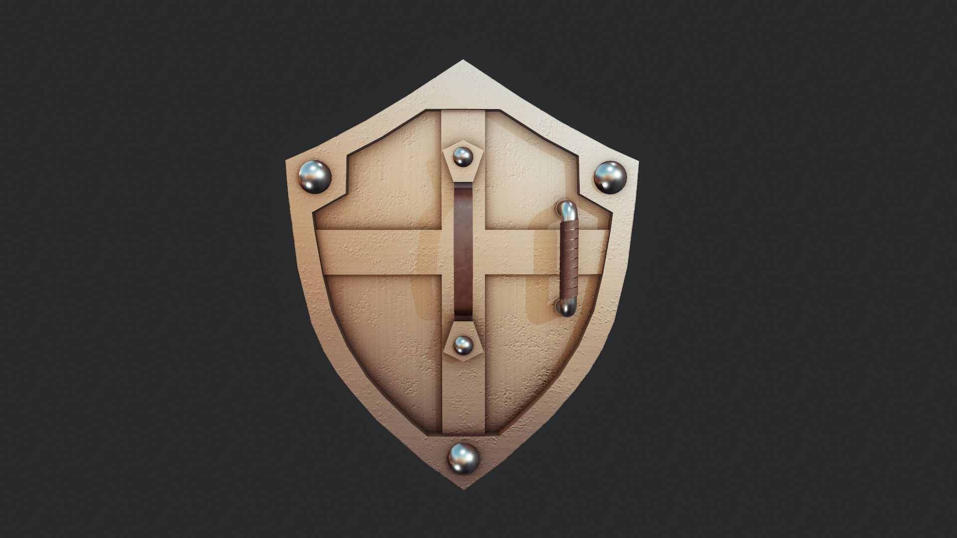Hylian Shield - Tutorial Included Low-poly 3D model_6