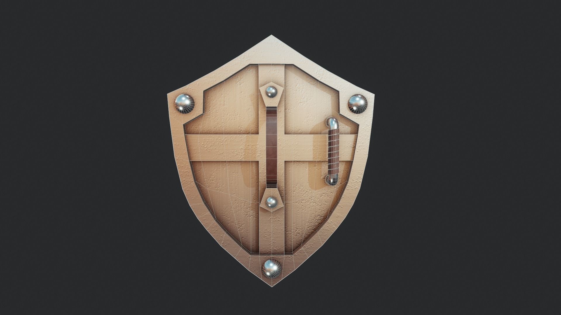 Hylian Shield - Tutorial Included Low-poly 3D model_7