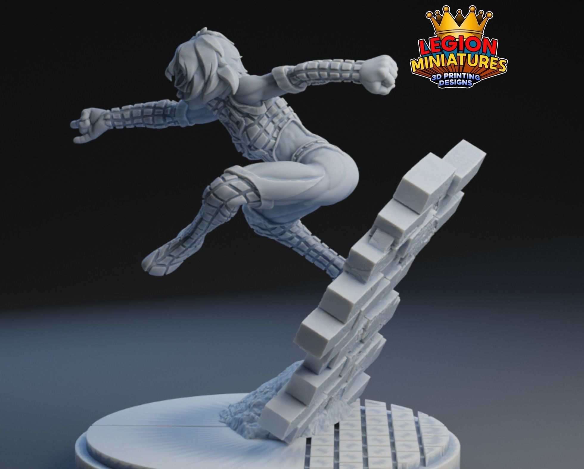 Marvel crisis protocol ashley barton presupported included 3D print model_2