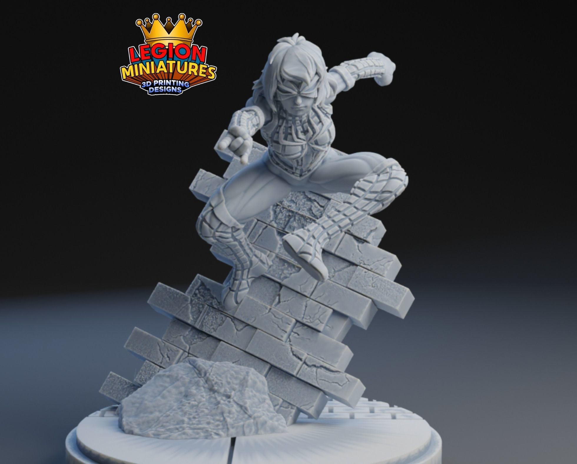 Marvel crisis protocol ashley barton presupported included 3D print model_1