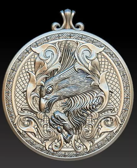 eagle pendant 3D model_0