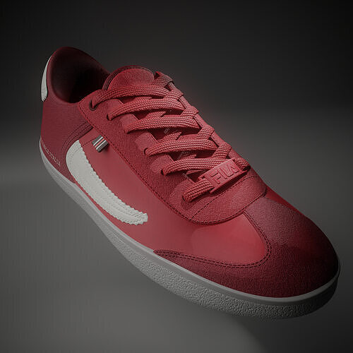Fila Shoes Low-poly 3D model