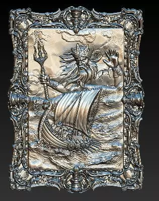 posedion pendant 3D model_0