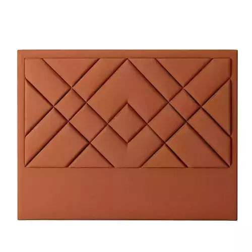 Headboard 7 king size in terracotta 3D model