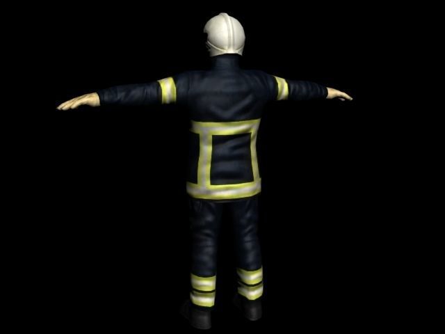 Fire Man V5 Low-poly 3D model_4