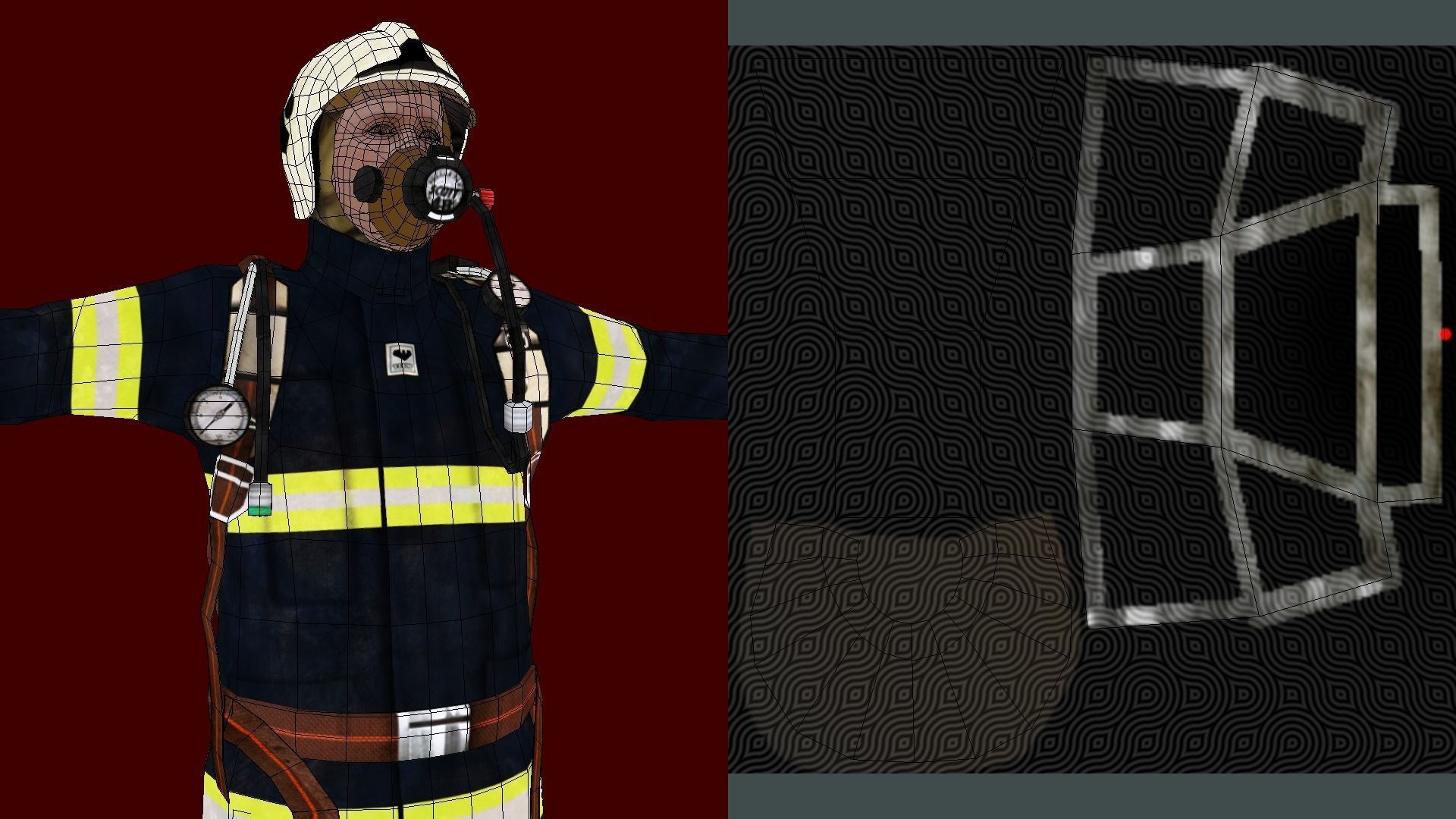 Fire Man V5 Low-poly 3D model_13