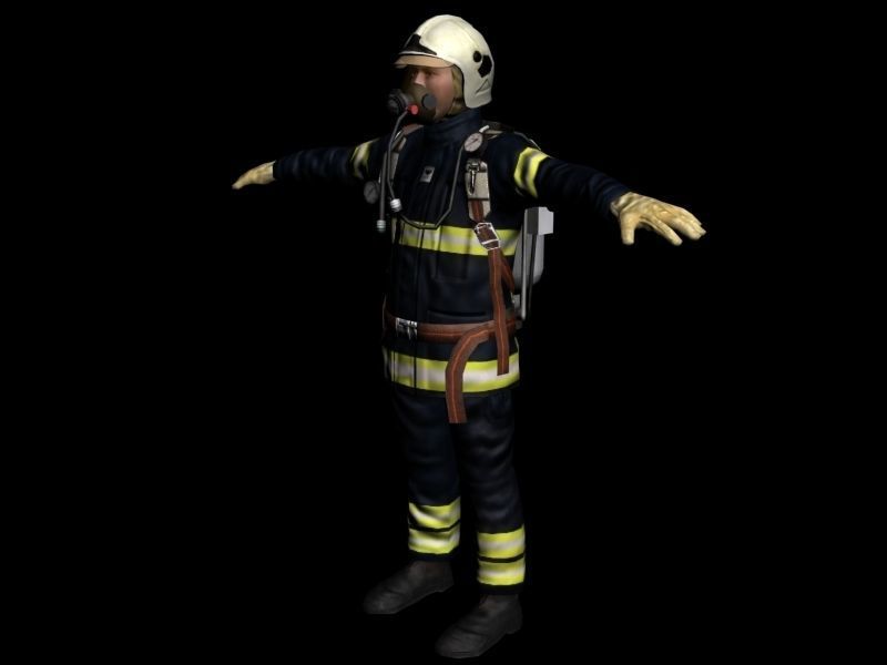 Fire Man V5 Low-poly 3D model_2
