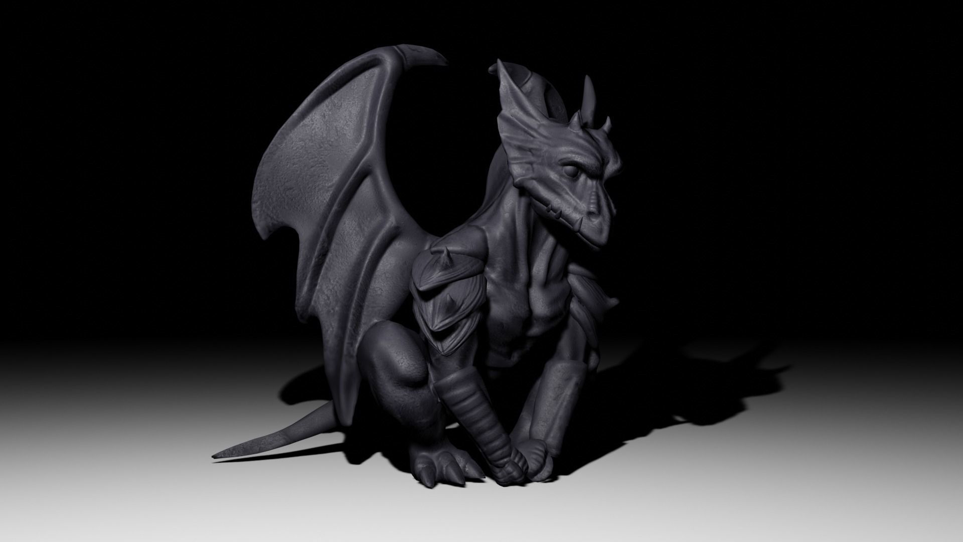 Gargoyle Statue 3D model_1
