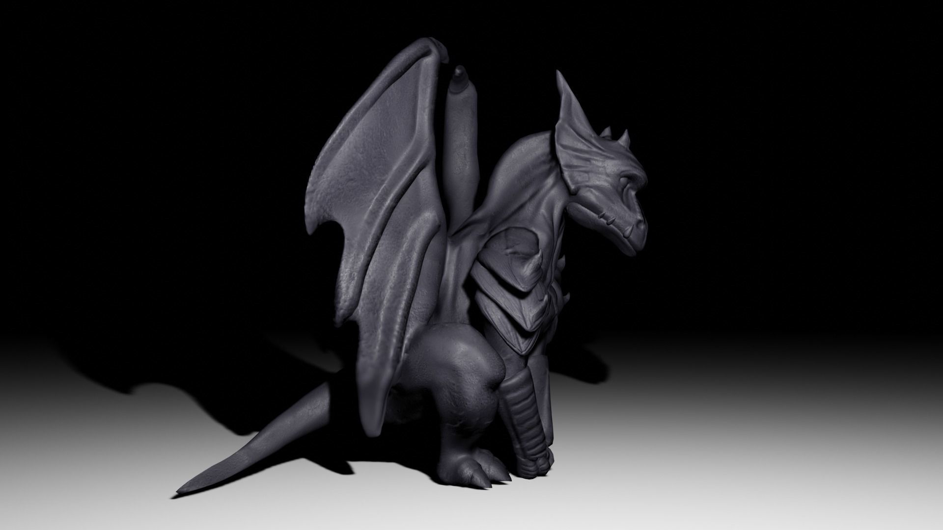 Gargoyle Statue 3D model_2
