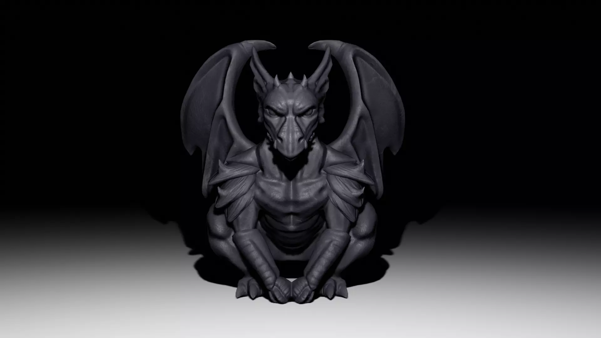 Gargoyle Statue 3D model_0