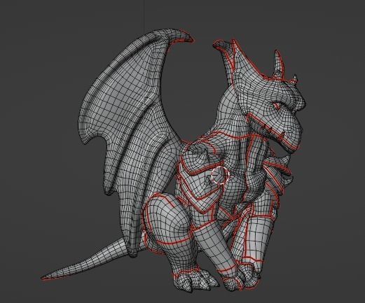 Gargoyle Statue 3D model_7