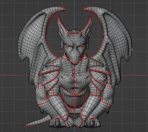 Gargoyle Statue 3D model_6