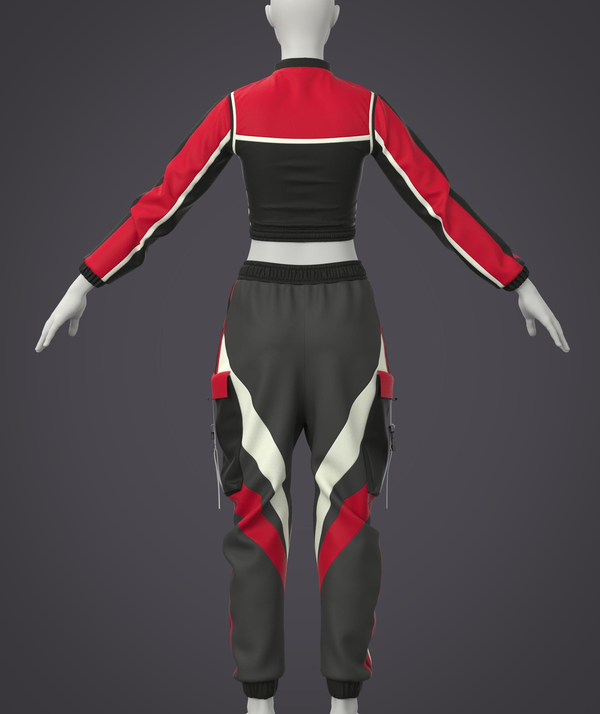 2 Women Sportwear 3D model_7